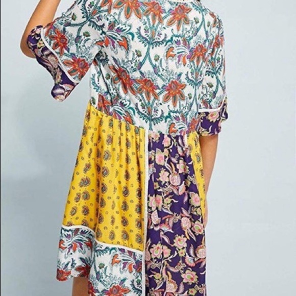 Anthropologie Lilka Patchwork Trapeze Swing Dress - Picture 4 of 8